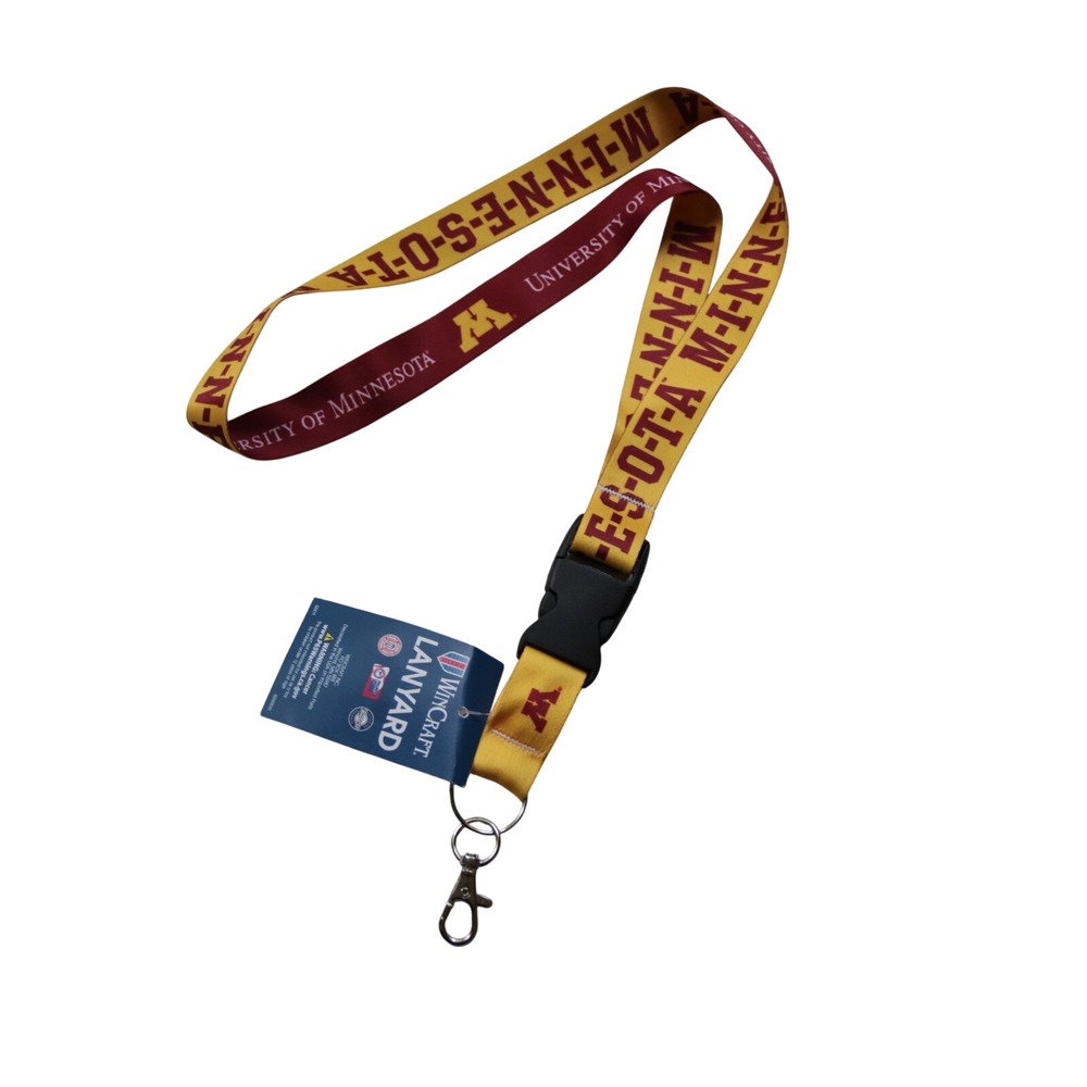 NEW University of Minnesota Golden Gophers Lanyard Maroon Gold NCAA New